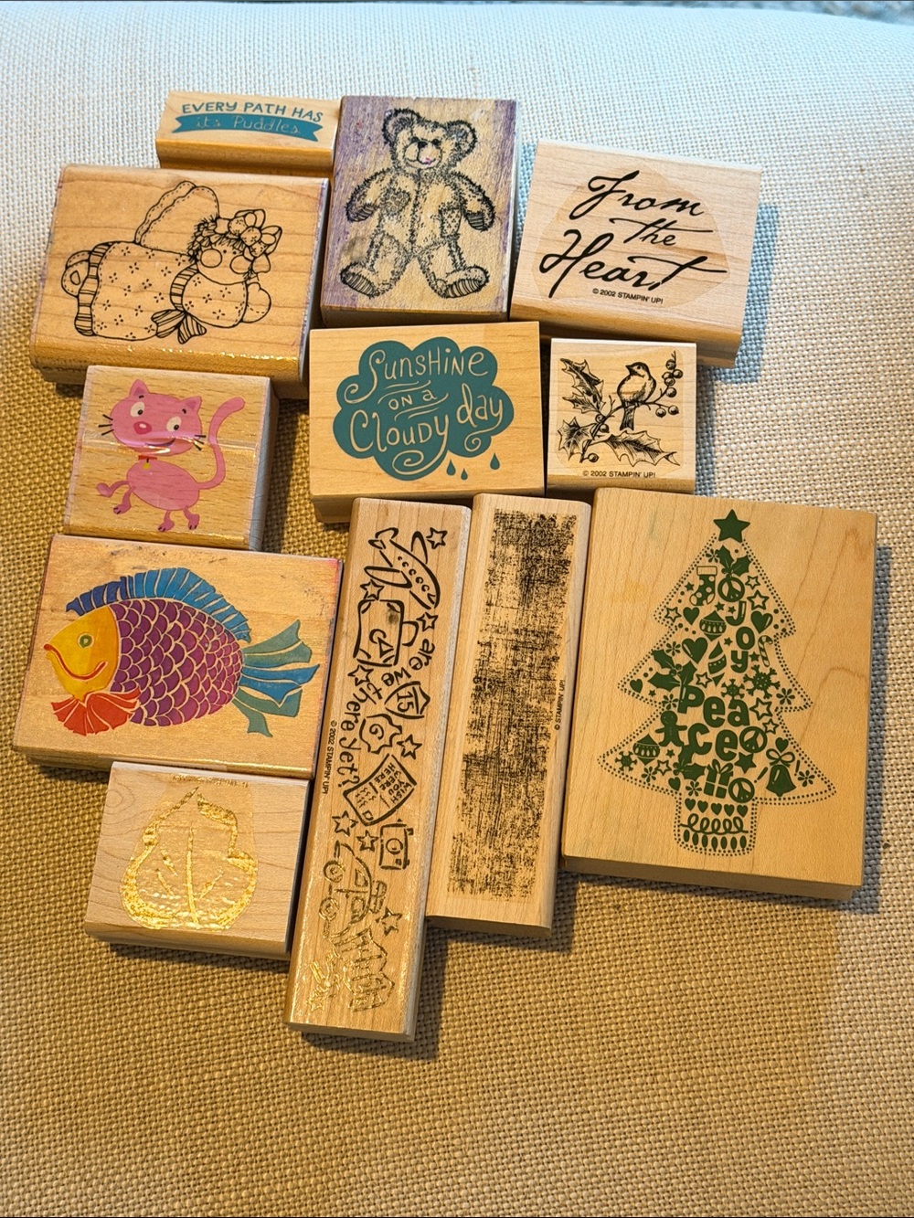 Wooden Stamp Set - Assorted Color Kids Toy Stamps